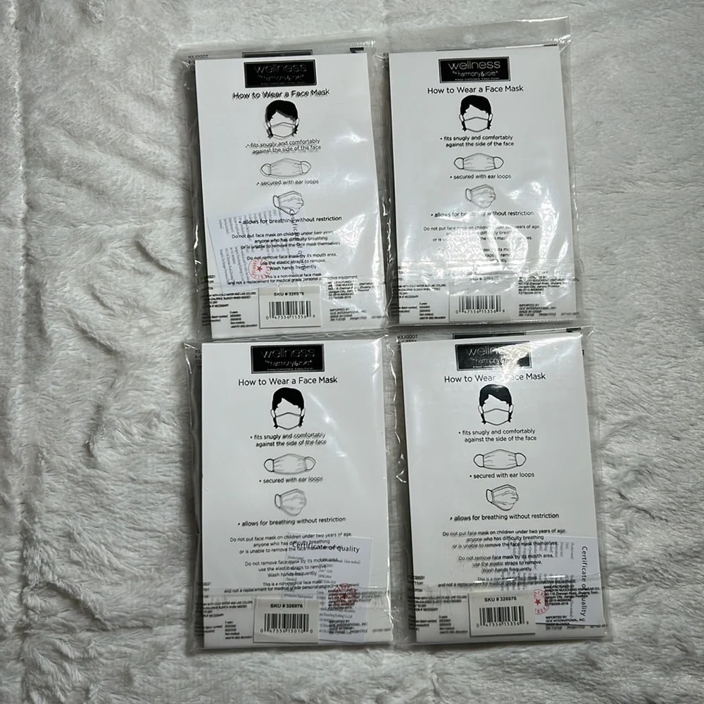Face Mask Lot of 4 (3 pack) CVS Wellness toddler boy fabric mask age 2-4 NEW